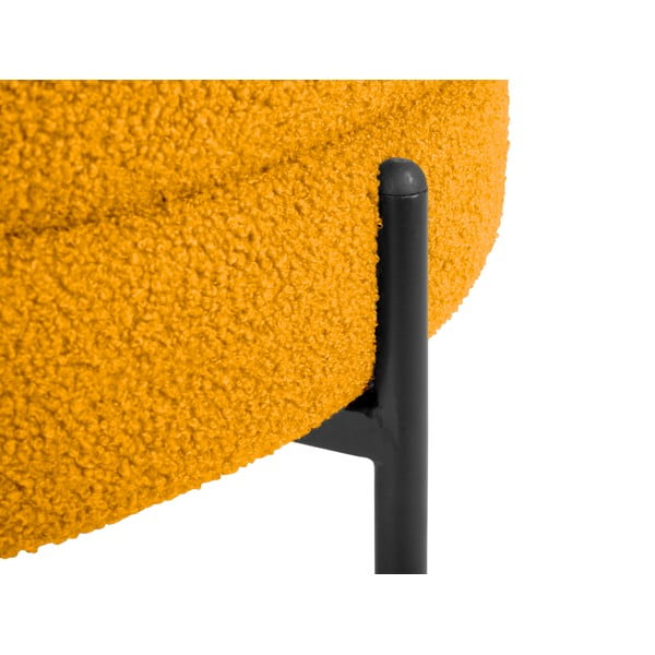 Okera dzeltens atpūtas krēsls no buklē auduma Noble – Leitmotiv-image-1