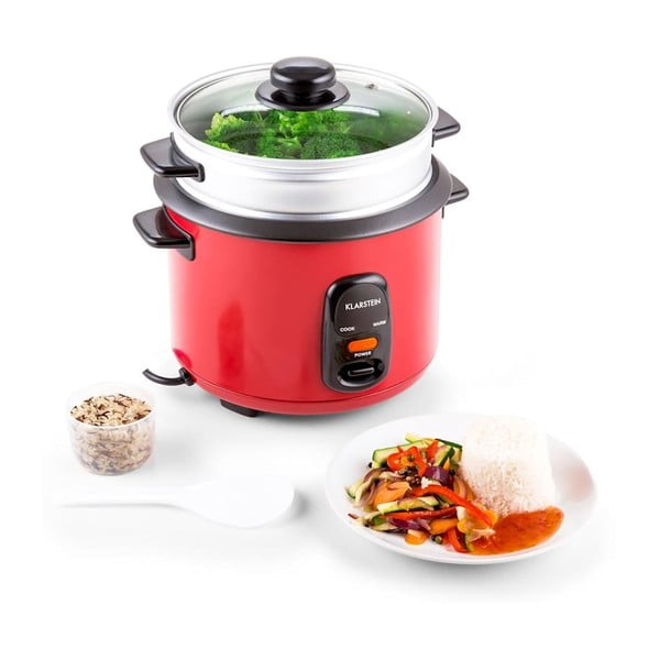 Sarkans rīsu vārāmais katls ar tvaicētāju Klarstein Osaka, 1 l-image-4