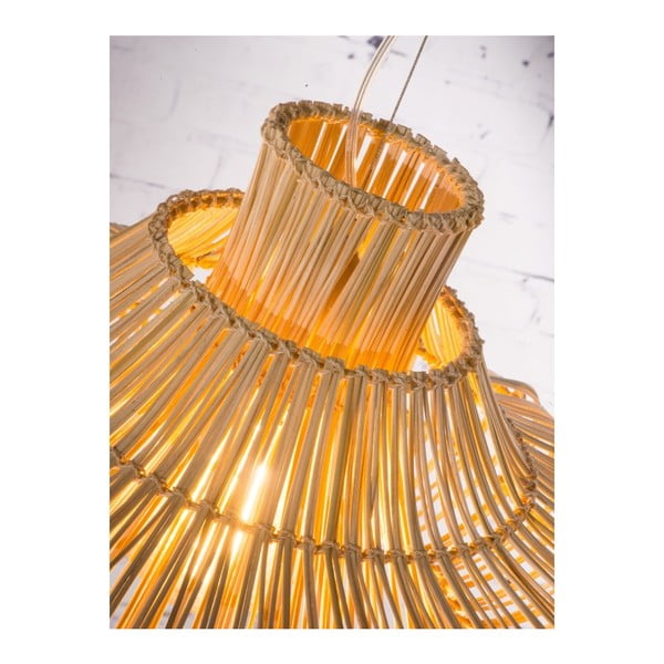 Divdaļīga rotangpalmas griestu lampa Good&Mojo Kalahari, ⌀ 45 cm-image-4