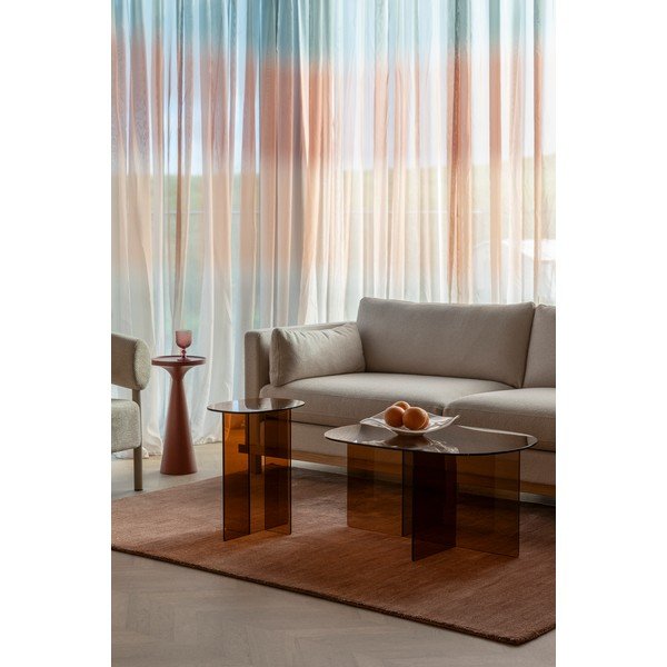Brūns stikla žurnālgaldiņš 60x80 cm Linea – Zuiver-image-4