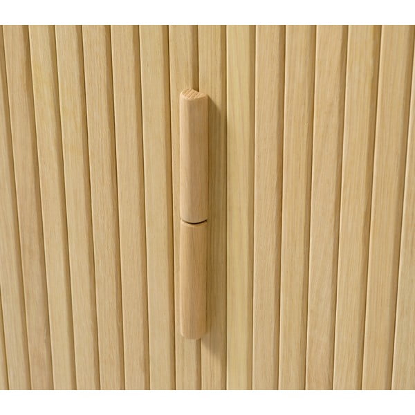 Dabīga toņa skapītis ar ozolkoka imitāciju ar bīdāmām durvīm 113x90 cm Cavo – Unique Furniture-image-1