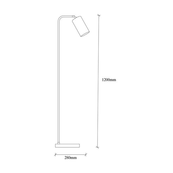 Melna/zelta krāsas stāvlampa ar metāla abažūru (augstums 120 cm) Emek – Opviq lights-image-3