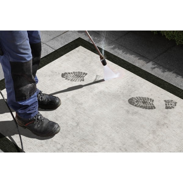 Melns un krēmkrāsas āra paklājs NORTHRUGS Panama, 80 x 150 cm-image-2