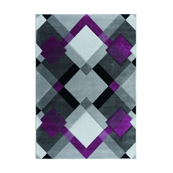 Pelēks un violets paklājs Flair Rugs Nimbus Purple, 80 x 150 cm