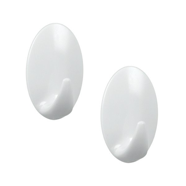 2 baltu plastmasas līpošu āķu komplekts Metaltex Greg-image-1