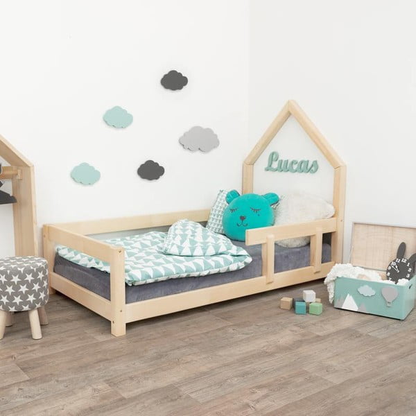 Bērnu gulta ar labo sānu Benlemi Poppi, 120 x 200 cm