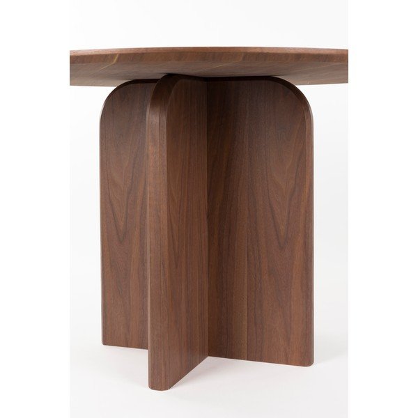 Apaļš ēdamgalds ar riekstkoka imitāciju ø 120 cm Laurent – White Label-image-4