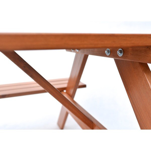 Tumši brūns masīvkoka dārza pusdienu komplekts 4 personām Piknic – Rojaplast-image-3