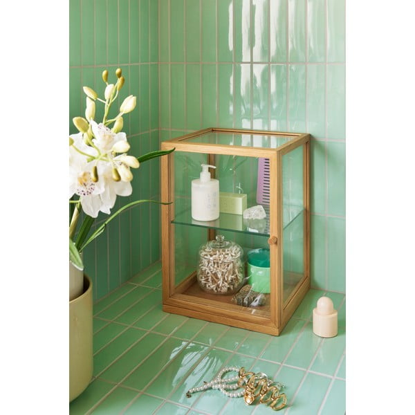 Dabīga toņa vitrīna ar ozolkoka imitāciju 30x42x30 cm Poetic – Hübsch-image-3