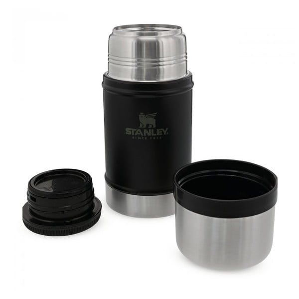 Melns nerūsējošā tērauda termoss pārtikai 700 ml Legendary Classic Black – Stanley-image-2