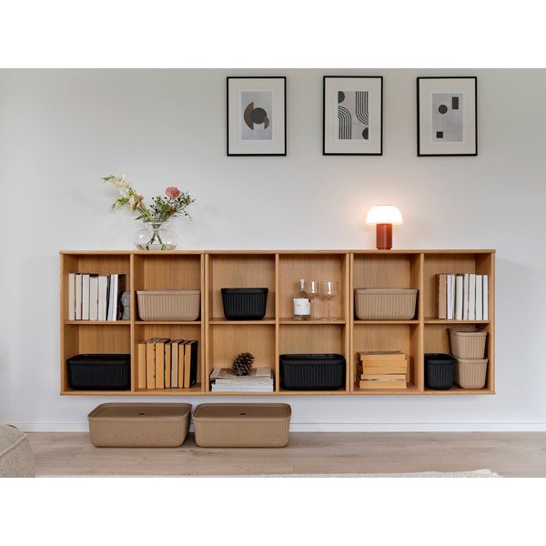 Gaiši brūnas uzglabāšanas kastes (2 gab.) ar vāku 48x32x20,5 cm Pulp – Zone-image-1