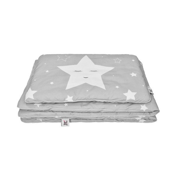 BELLAMY Shining Star zīdaiņu kokvilnas segas un spilvena komplekts, 100 x 135 cm-image-2