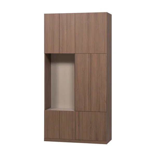 Tumša dabīga toņa modulārais skapis 108x215 cm Build – WOOOD