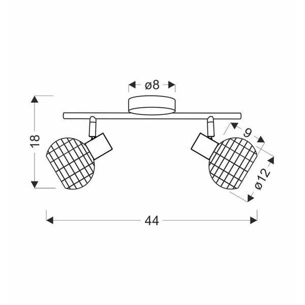 Melna/krēmkrāsas griestu lampa ar metāla/rotangpalmas abažūru ø 12 cm Tajga – Candellux Lighting-image-3