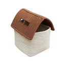 Krēmkrāsas tekstila bērnu rotaļlietu grozs 22x22x34 cm House Toffee – Lorena Canals