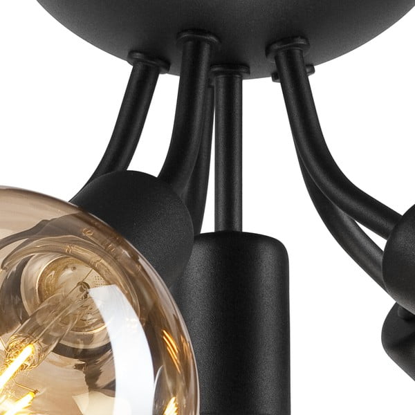 Melna griestu lampa bez abažūra Viggo – LAMKUR-image-4