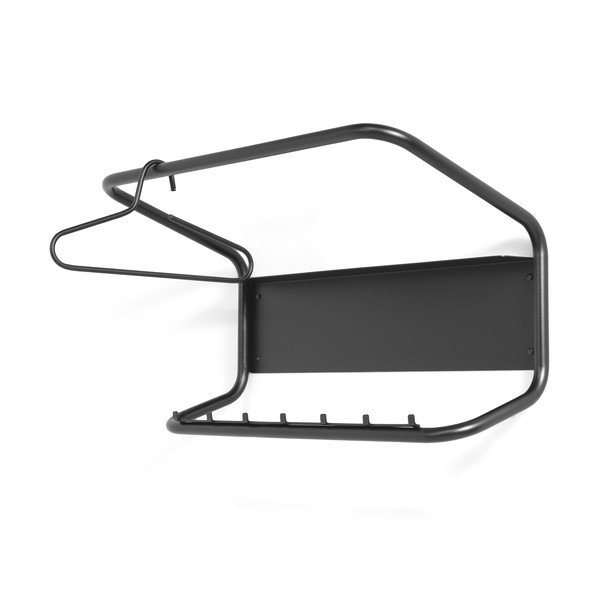 Melns tērauda sienas pakaramais 80 cm Flux – Spinder Design