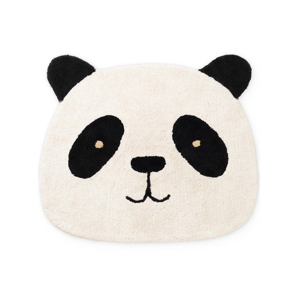 Melns/krēmkrāsas mazgājams/ar rokām darināts kokvilnas bērnu paklājs 103x120 cm Snuggle Patsy – Hanse Home