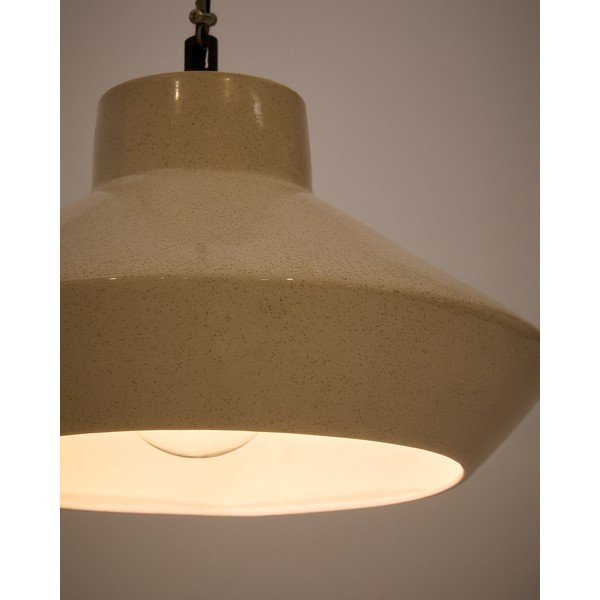 Bēša piekaramā lampa ar keramikas abažūru ø 31 cm Portol – Kave Home-image-3
