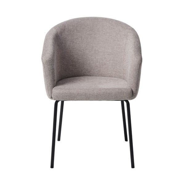 Gaiši pelēks polsterēts ēdamistabas krēsls ar roku balstiem Easton – Unique Furniture-image-3