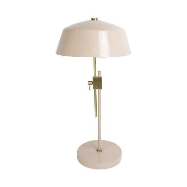 Gaiši rozā galda lampa no metāla (augstums 64 cm) Dusk – HF Living