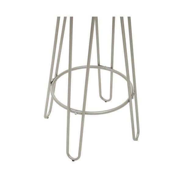 Sudraba krāsas/dabīga toņa gobas masīvkoka bāra taburete (sēdekļa augstums 75 cm) District – Premier Housewares-image-4