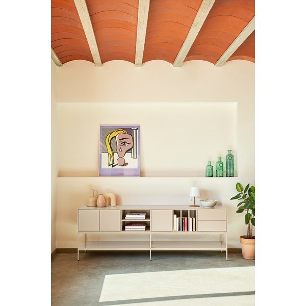 Krēmkrāsas TV galdiņš 220x74x45 cm Platt – Teulat-image-1