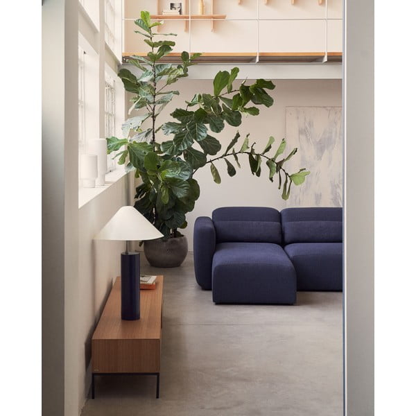 Dabīga toņa TV galdiņš ar ozolkoka imitāciju 195x35 cm Vedrana – Kave Home-image-4