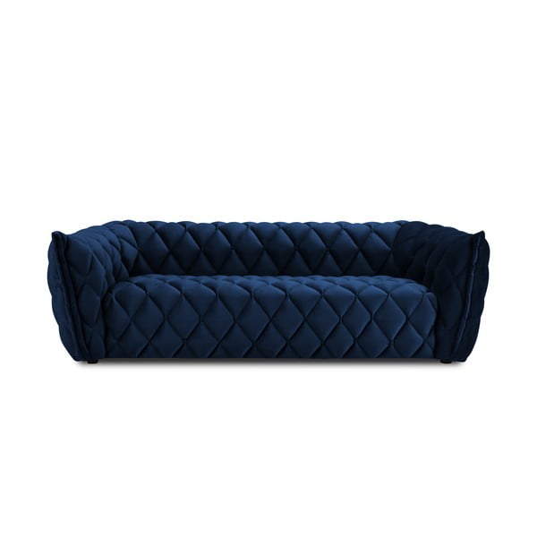 Tumši zils samta dīvāns 228 cm Flandrin – Interieurs 86