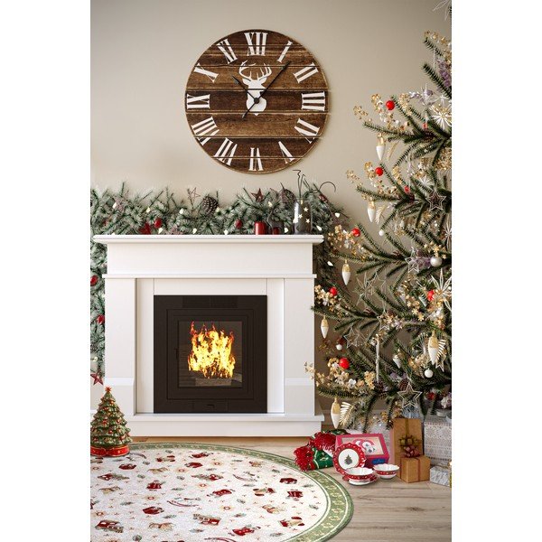 Zaļš apaļš paklājs ar Ziemassvētku motīvu no kokvilnas maisījuma ø 160 cm Toy's Delight Green Christmas – Villeroy&Boch-image-2