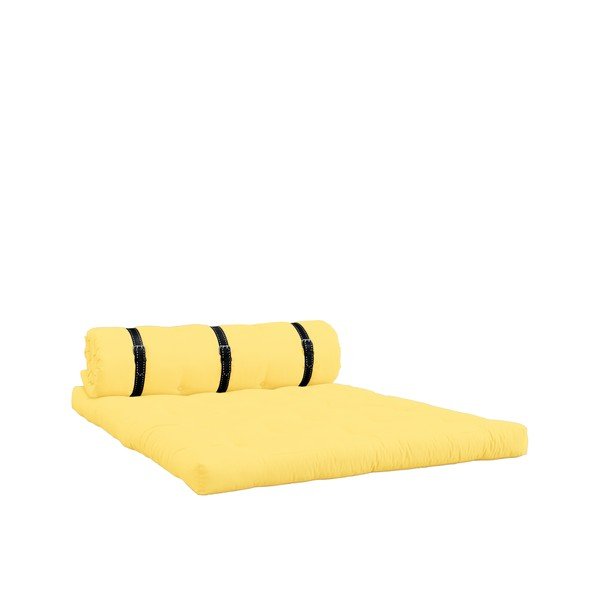 Mainīgs dīvāns ar baltām stepētām ādas siksnām Karup Buckle Up Amarillo-image-4
