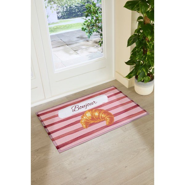 Kājslauķis no PVC 40x70 cm  Croissant Bonjour – Artsy Doormats-image-3