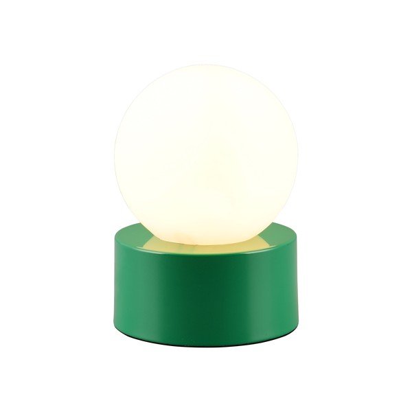 Zaļa galda lampa ar stikla abažūru (augstums 17 cm) Countess – Trio-image-1