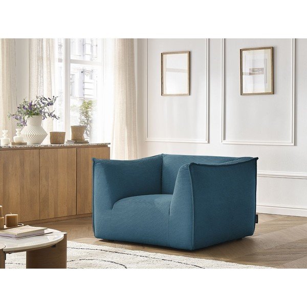 Zils velveta atpūtas krēsls Giorgia – Bobochic Paris-image-1