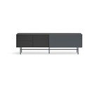 Melns/antracīta pelēks TV galdiņš 180x56 cm Nube – Teulat
