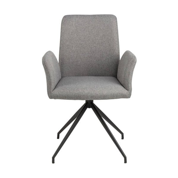 Pelēks polsterēts ēdamistabas krēsls ar roku balstiem Naya – Actona-image-3