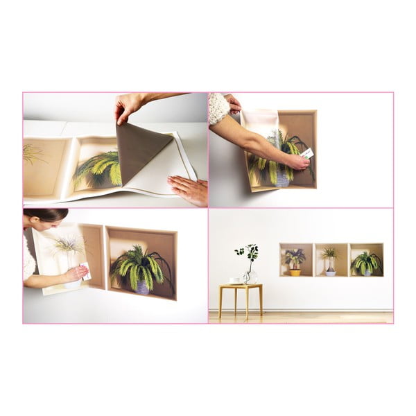 3 uzlīmju komplekts ar 3D efektu Ambiance Flower-image-3