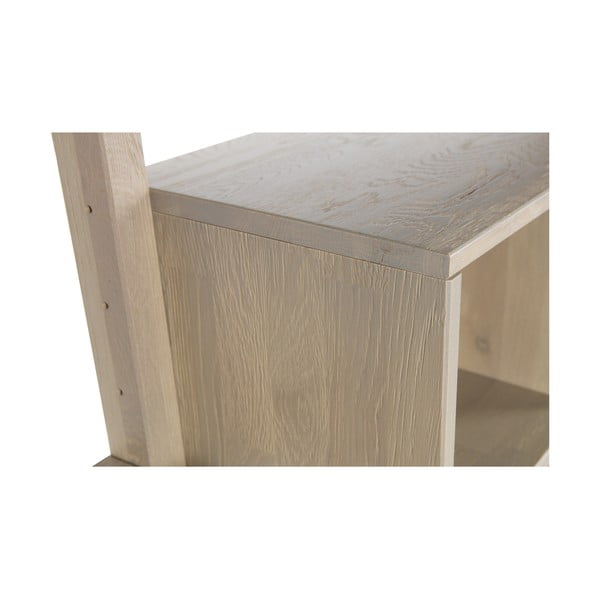 Darba galds no ozolkoka ar atvilktni WOOOD Gyan sienas komplektam-image-1