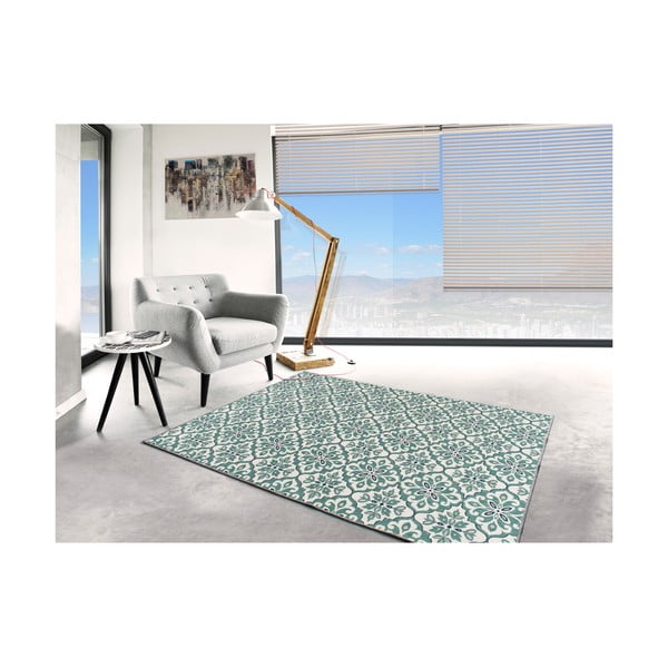 Balts universāls Somijas paklājs, piemērots izmantošanai ārpus telpām, 170 x 120 cm-image-2