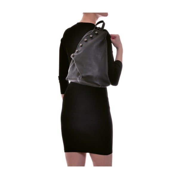 Melna ādas mugursoma Luisa Vannini Mell-image-4