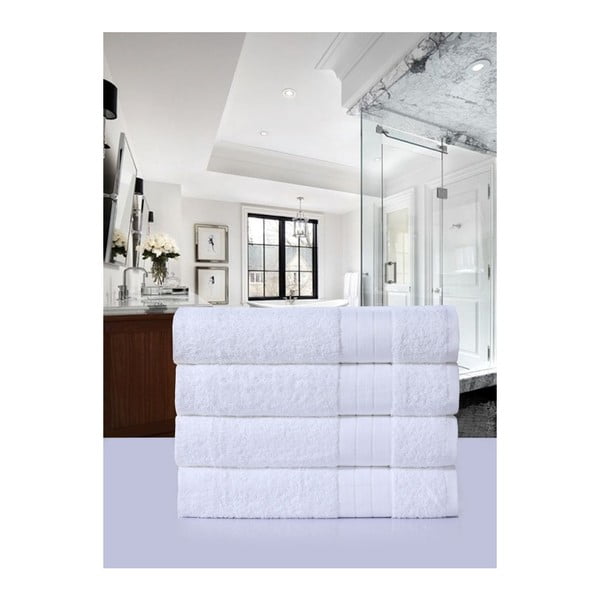 Balti frotē kokvilnas dvieļi (4 gab.) 50x100 cm – Good Morning-image-2