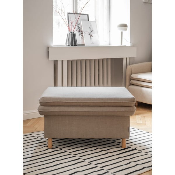 Gaiši brūns kāju soliņš Simon – Miuform-image-1