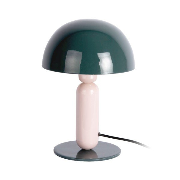 Tumši zaļa/gaiši rozā metāla galda lampa (augstums 30 cm) Firenze round – Leitmotiv