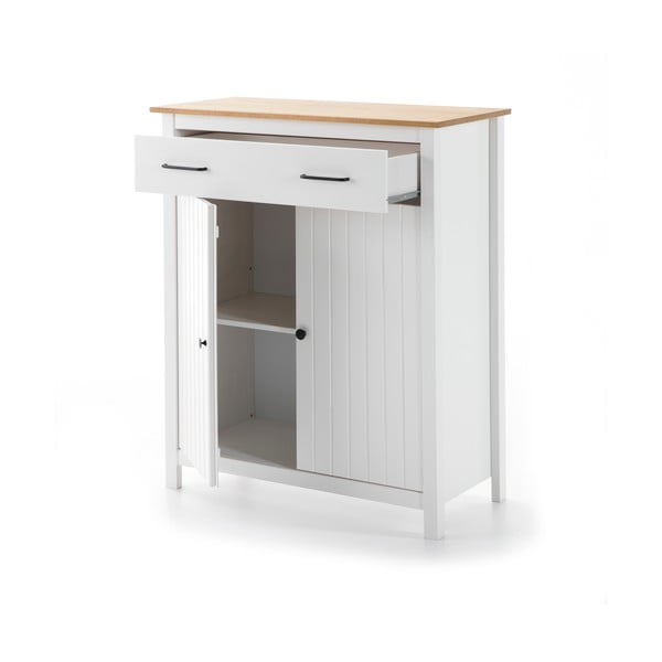 Balta priedes masīvkoka augsta kumode 90x110 cm Miranda – Marckeric-image-3