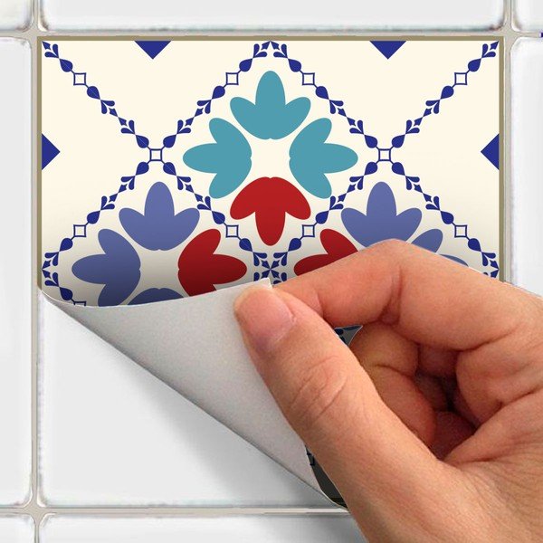 Komplekts ar 60 sienas uzlīmēm Ambiance Azulejos Milonga, 15 x 15 cm-image-1