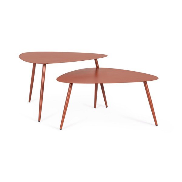 Tērauda dārza kafijas galdiņi (2 gab.) 73,5x77,5 cm Yvonne – Bizzotto