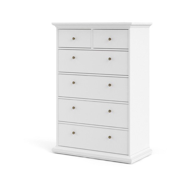 Balta augsta kumode 96x140 cm Paris – Tvilum-image-2