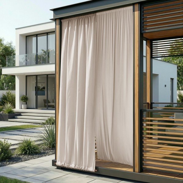 Krēmkrāsas daļēji gaismu necaurlaidīgs/āra aizkars Calisto – Filumi