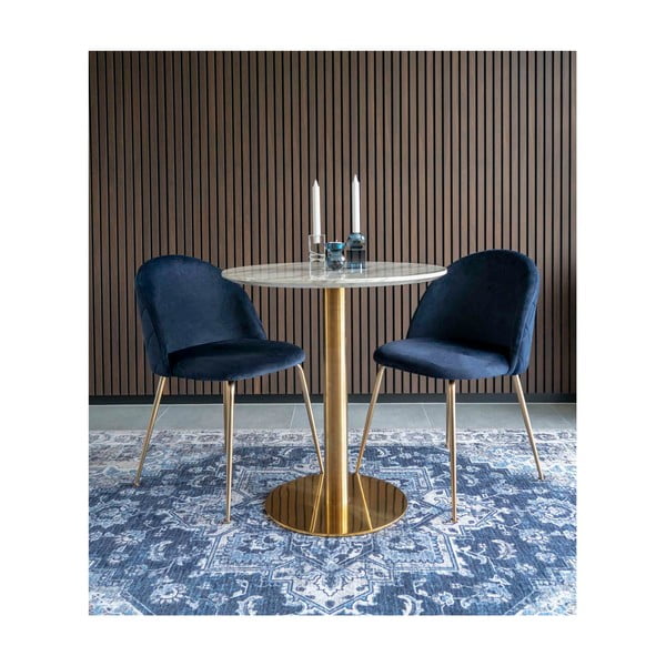 Apaļš ēdamgalds ar marmora imitācijas galda virsmu ø 70 cm Bolzano – House Nordic-image-4