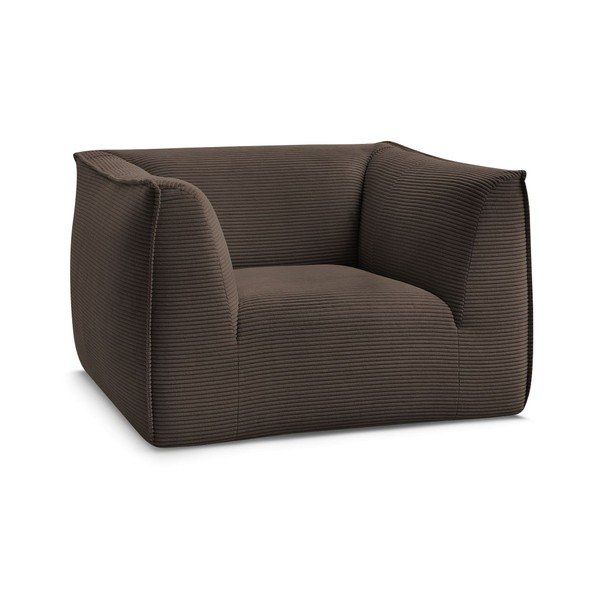 Brūns velveta atpūtas krēsls Giorgia – Bobochic Paris